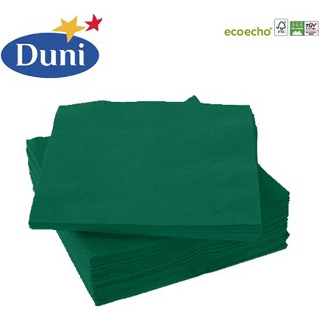 Duni bio tissue napkins 33 x 33cm hunter green 3 ply 50 pieces