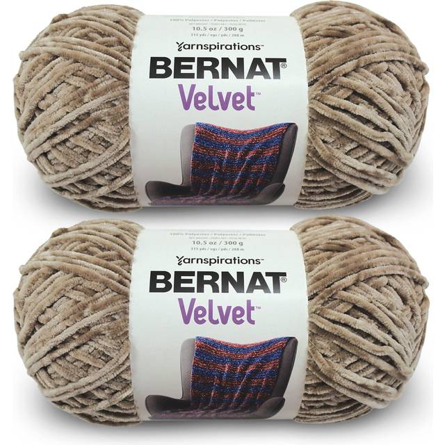 Bernat Velvet Mushroom Yarn - 2 Pack of 300g/10.5oz - Polyester - 5 Bulky - 315 Yards - Knitting  Crocheting & Crafts