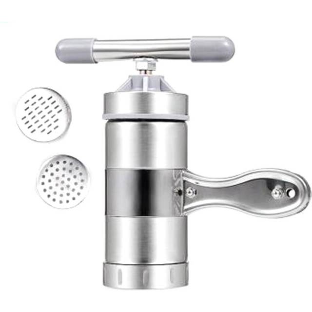 Hem manuell press pasta maskin rostfritt stål nudel maker vev fräs frukt juicer spaghetti gör maskin köksredskap - 2 formar