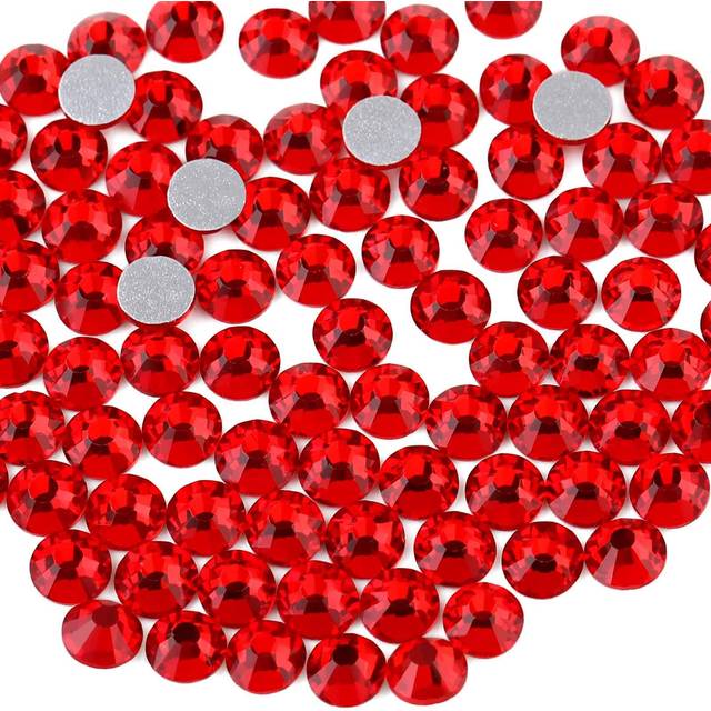 beadsland Flat Back Crystal Rhinestones Round Gems  Light Siam (2.7-2.8mm) SS10/1440pcs
