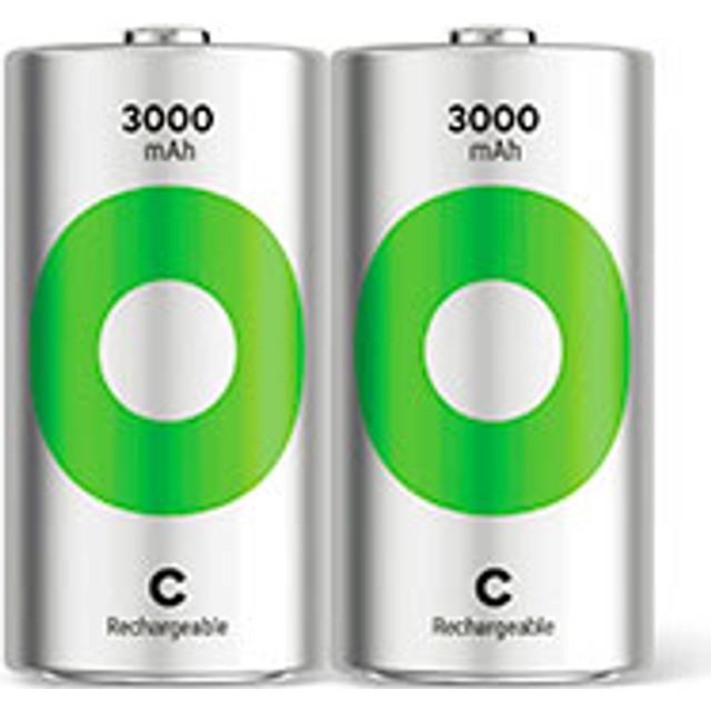 GP RCK300C136C2 ReCyko Rechargeable NiMH C Batteries 3000mAh 2-Pack