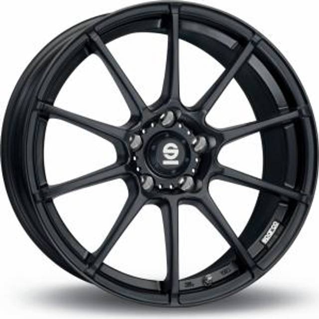 Sparco Wheels Assetto Gara Alloy Wheels in Matt Black Set of 4 - 18x8 Inch ET48 5x100 PCD 63mm Centre Bore Matt Black, Black