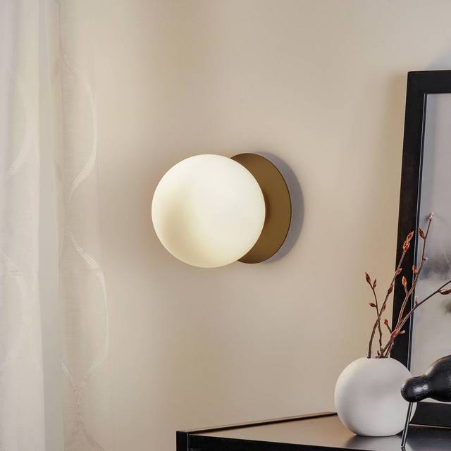 EMIBIG LIGHTING Vägglampa Minerva K1 med svart metallkant