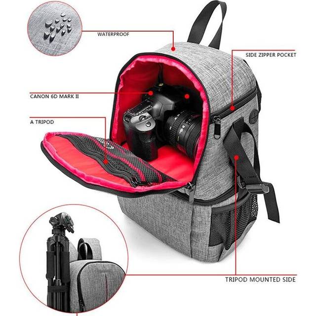 Waterproof Camera Bag Backpack Outdoor Digital DSLR Bag Video Photo Lens Pouch Case For Canon Nikon Sony