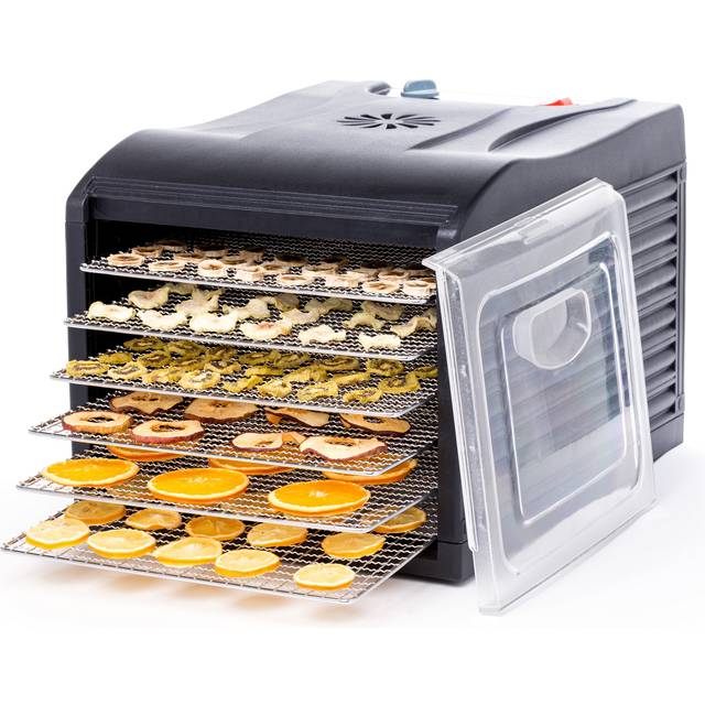 SousVideTools 6 Tray Food Dehydrator | Removable and Dishwasher Safe Stainless Steel Trays | Commercial Grade Dehydrator Machine | Great for Dryi