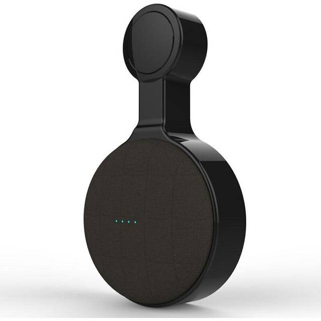 (Black, forÂHome& Nest mini) Wall Mount Speaker Holder for Echo Dot 3 and Home & Nest Mini Smart Home Speakers With Cord Arrangement