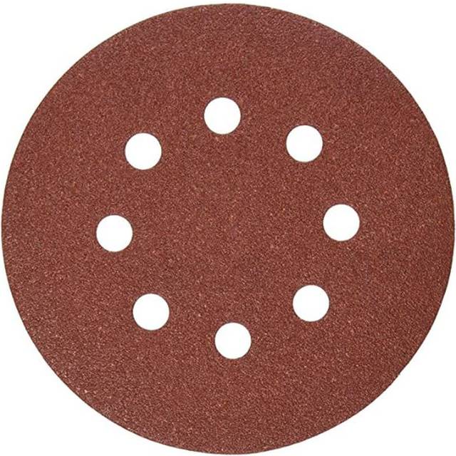 DEWALT DW4312 5-Inch 8 Hole 150 Grit Hook and Loop Random Orbit Sandpaper (25-Pack)
