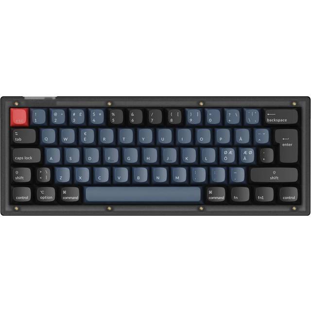 Keychron V4 QMK 60% ISO RGB Hotswap Tangentbord- Frosted Black [K Pro Red]