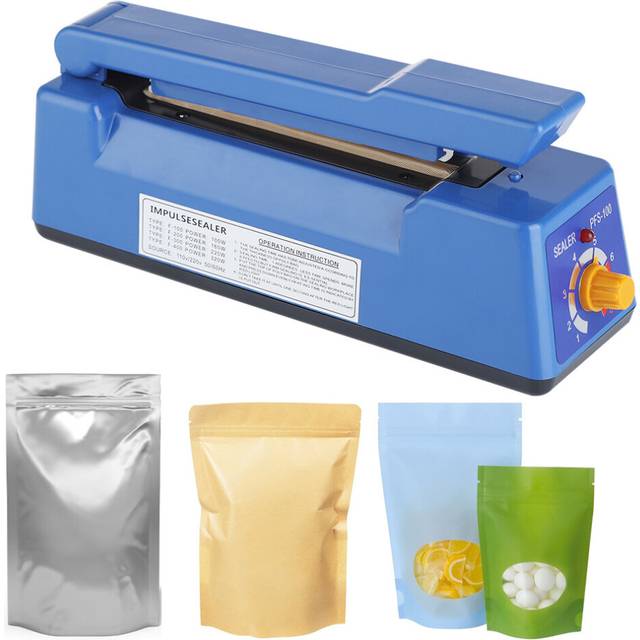 Heat Sealing Hand Impulse Sealer 100/200mm Kitchen Food Sealer Vacuum Bag Sealer Packing Machine For Vacuum Food Sealing Tools