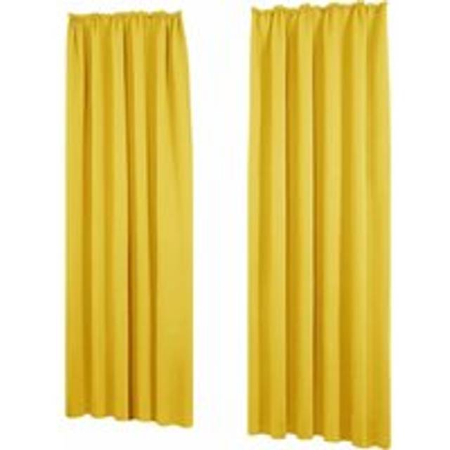 Deavin Blackout Thermal Single Curtain - Lemon Yellow (Width 140 x Drop 260cm)