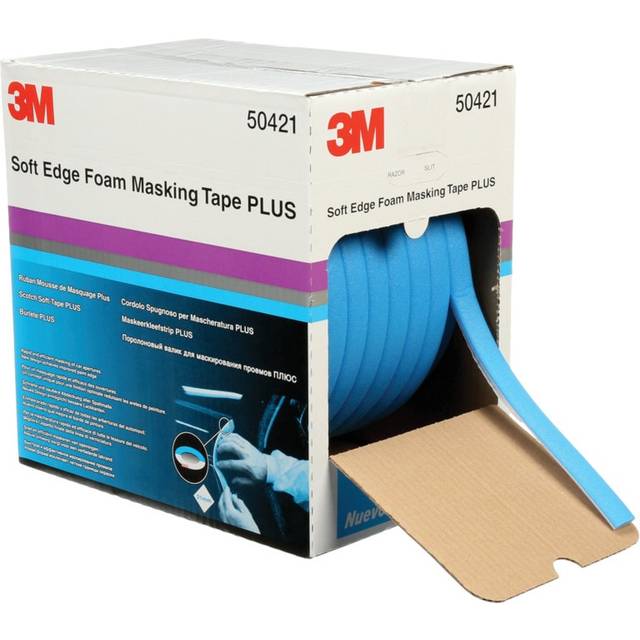 3M Soft Edge Foam Masking Tape Plus, Blue, 21 mm x 7 M, 50421