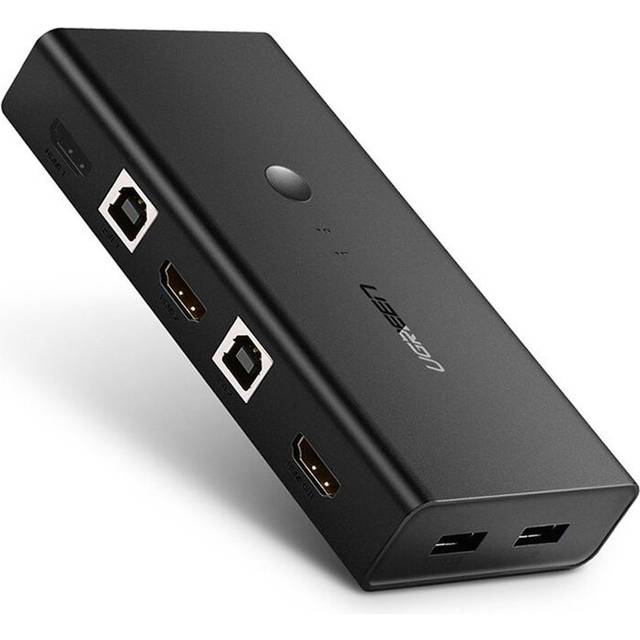 HDMI KVM Switch 2 Port 4K USB Switch KVM VGA Switcher Splitter Box for Sharing Printer Keyboard Mouse KVM Switch HDMI VGA