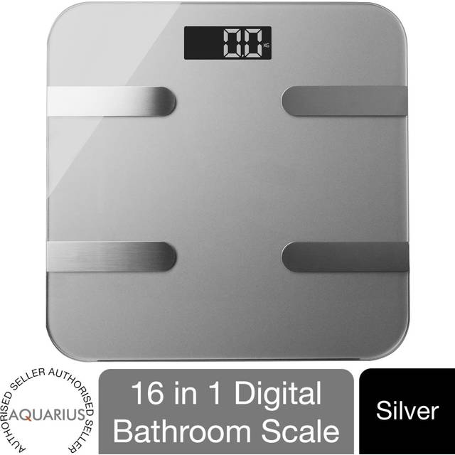 Aquarius 16 in 1 Health Smart Body Analysis Weighing Scale, Silver
