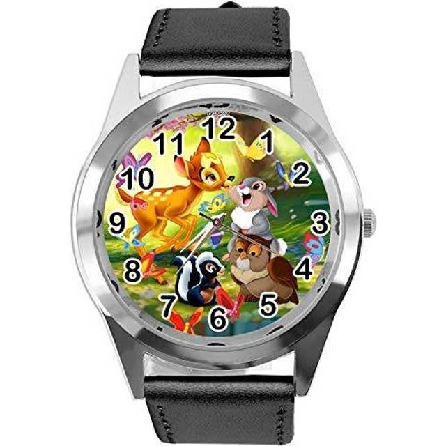 Black Round Watch for Bambi The Deer Fans