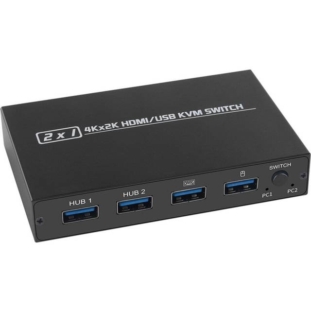 KVM Switch HDMI UHD 4K Household Computer Safety Parts for 2 Computers Sharing Monitor Keyboard Mouse Printer