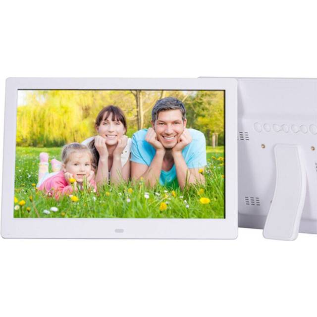 12 Inch Digital Photo Frame HD 1280x800 LED Back-light Electronic Album Picture Music Video Gift White US plug