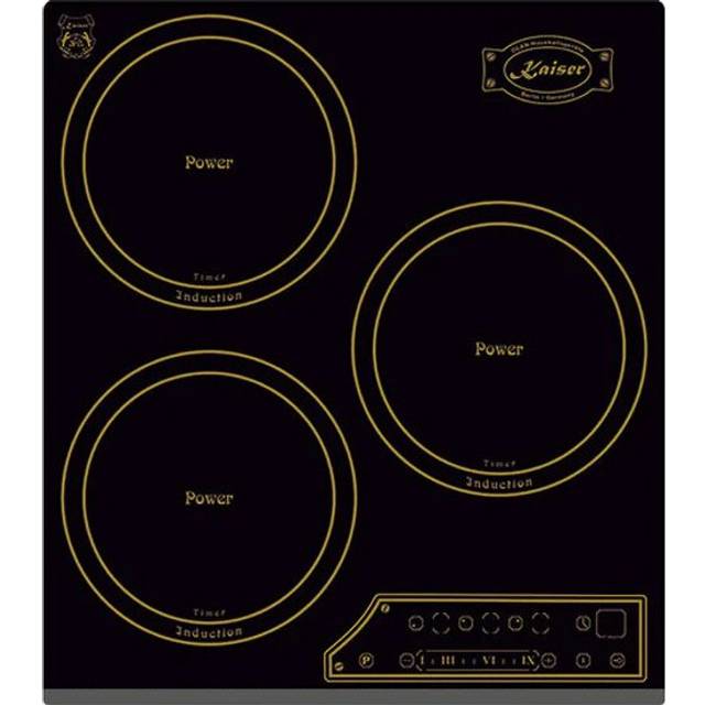 Kaiser Art Deco 45cm Induction Hob | Black Cooktop 3 Cooking Zones