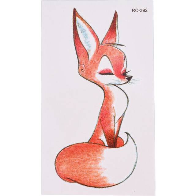 5Pcs/lot Waterproof Temporary Tattoo Fox Body Art Sexy Fox