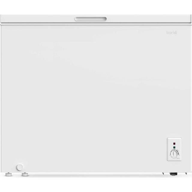 Baridi Freestanding Chest Freezer, 199L, Garage and Outbuilding Safe, Adj. Thermostat, White - DH111