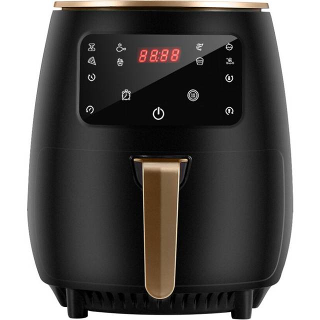 (Black, US Plug) 1800W 4.5L Air Fryer Oil free Health Fryer Cooker 110V/220V Multifunction Smart Touch LCD Airfryer French fries Pizza Fryer