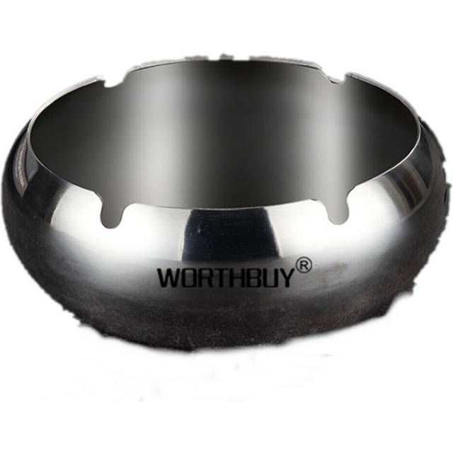 Creative Stainless Steel Ashtray Windproof Ashtray For Home Restaurant Cigarette Smoke Tray Kitchen Smoking Accessories