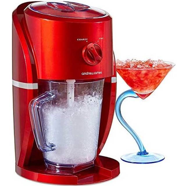 Andrew James Ice Crusher Slush Machine | Electric Crushed Ice Maker for Slushies Cocktails & Smoothies for Home Use | Stylish Retro Design | 1L B