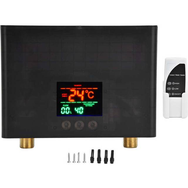 (Black) Electric Instant Water Heater Touch Remote Control
