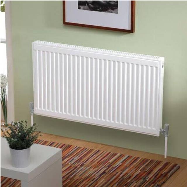 Kartell K-RAD Kompact Type 11 Single Panel with Single Convector Horizontal Radiator | White | Metal | 600mm x 700mm