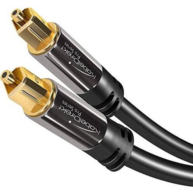 KabelDirekt – 1m optisk digital ljudkabel/TOSLINK-kabel (fiberoptisk kabel, för Home Theater, PS4, XBOX)