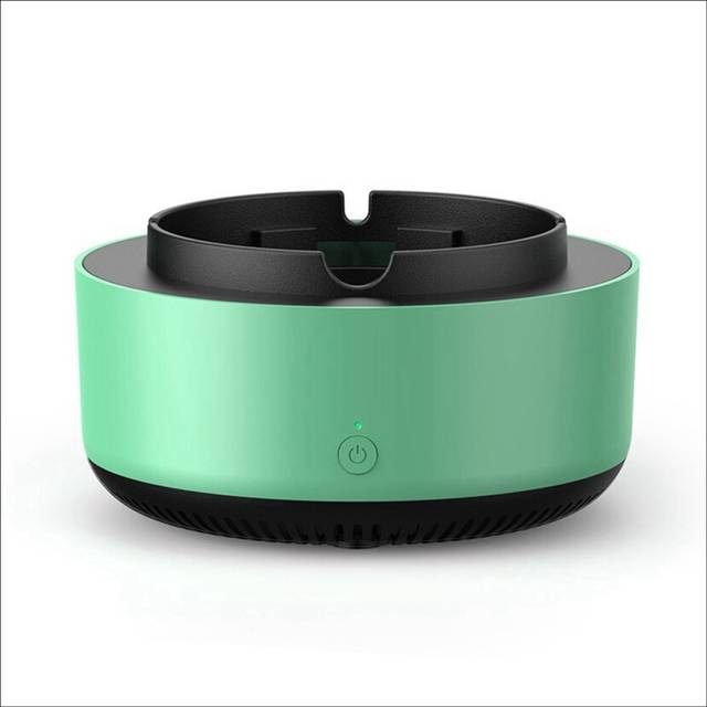 Multi- Ashtray with Air Purifier Function to Filter Second-Hand Smoke and Remove the Smell of Smoke Green