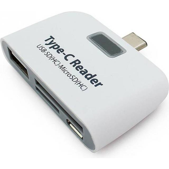 1Pcs Multifunction Memory Card Adapter USB 3.1 Type C USB-C TF SD OTG Card Reader for Mac Book Phone Tablet white