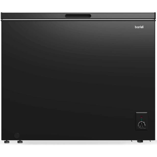 Baridi Freestanding Chest Freezer, 199L, Garage and Outbuilding Safe, Adj. Thermostat, Black - DH151