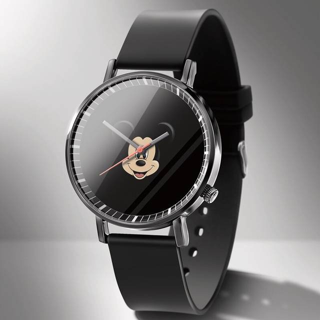 (F) Mickey Mouse Minnie Fashion Quartz Watches Simplicity Child Glass Material Cartoons