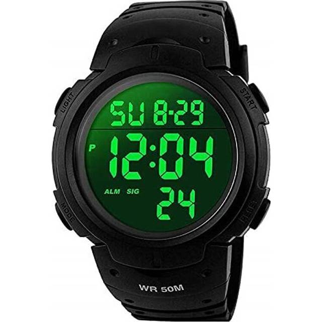 Mens Sports Digital Watches - Outdoor Waterproof Sport Watch with Alarm/Timer, Big Face Military Wrist Watches with LED Backlight for Running Men