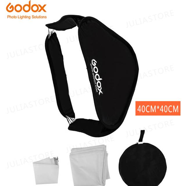 Godox Softbox 40x40 cm Diffuser Reflector voor Speedlite Flash Light Professionele Photo Studio Camera Flash Fit Bowens Elinchrom