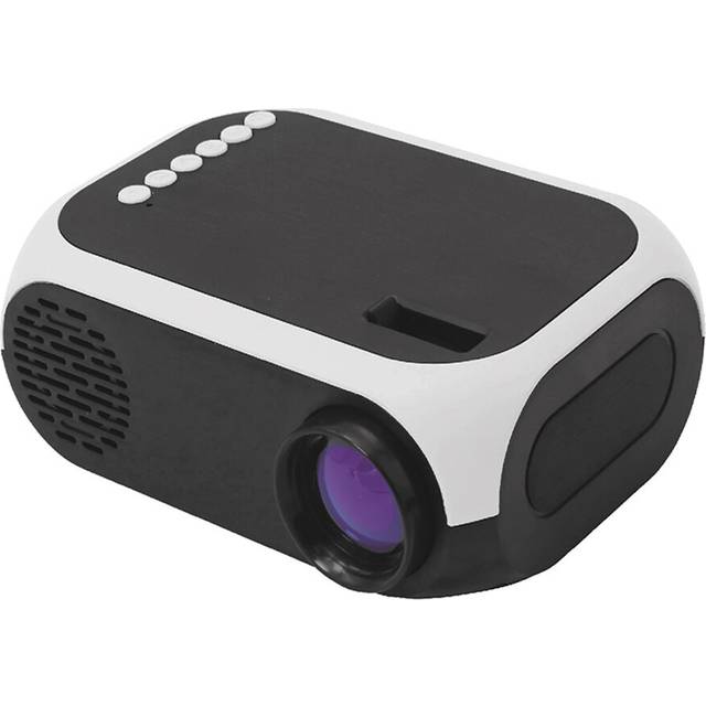 Hd 1080p ledad projektor b&#xE4;rbar mini-hemmabiobios l&#xE4;ttviktig usb av hdmi vdx 99 - Vit eu-kontakt