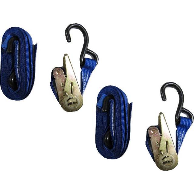Tie Down Ratchet Straps 0.8T 5M x 25MM X2 (Cargo Lashing Load S Hook)
