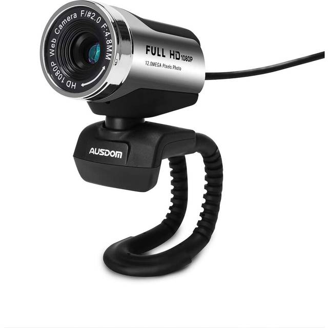 FHD Webcam 1080P, AUSDOM AW615 Computer Camera with Microphone USB Web Cam for Online Video Calling Skype YouTube Live Streaming Recording