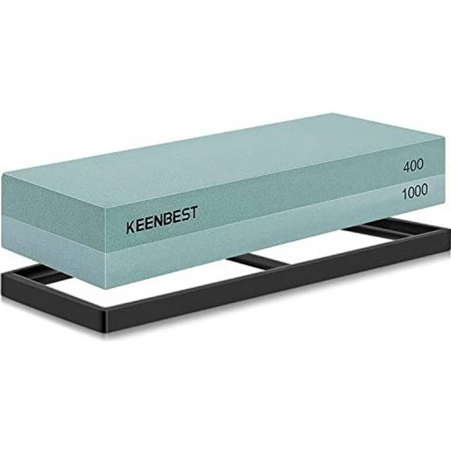 KEENBEST Actual Grit Premium Material 2 Side 400 1000 Whetstone Sharpening Stone Japanese Knife Sharpener Stone Set Wetstones for Sharpening Knives