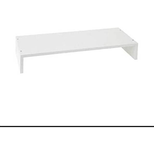 White Wood Monitor Stand Riser,Computer Screen Riser,Ergonomic Laptop Stand for Laptop,TV,Notebook,PC, Desktop Organiser for Office/Home-1 T