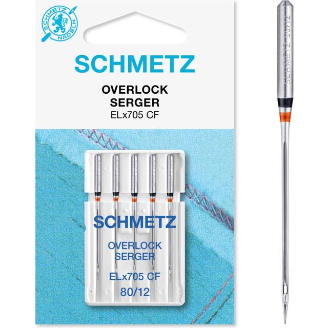(Overlock/Serger ELx705 CF, Size: 80/12) Schmetz Sewing Machine Needles, 5pk