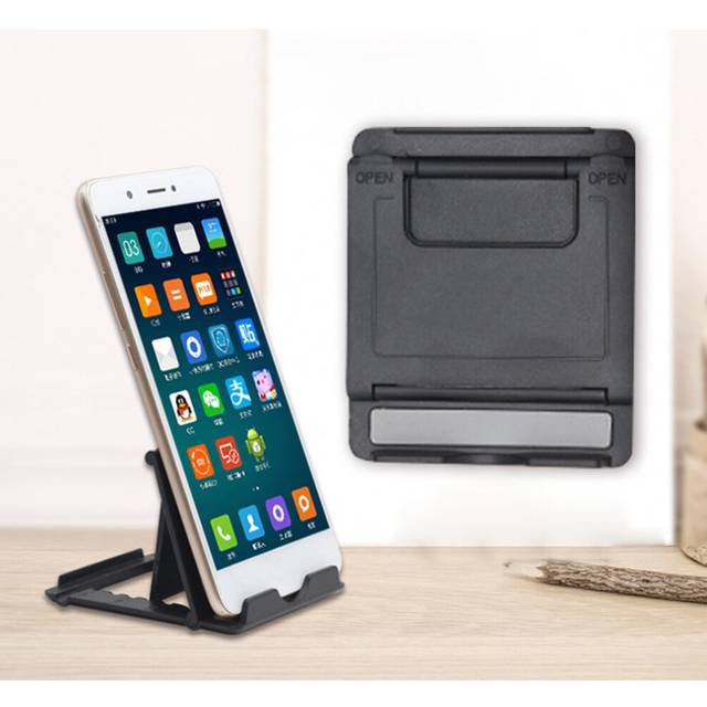 (Black) Universal Adjustable Table Desk Mobile Phone Holder Support Tablet Stand Bracket