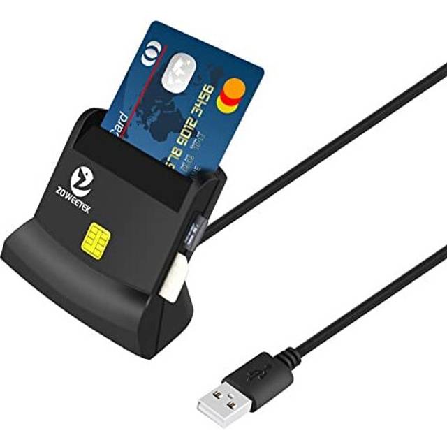 ID Card Reader Multi-Function USB Smart Card Reader for Smart Card, ID Card,SIM ect,Support Portuguese, Spanish, Belgian, Latvian, Estonian,Chip card