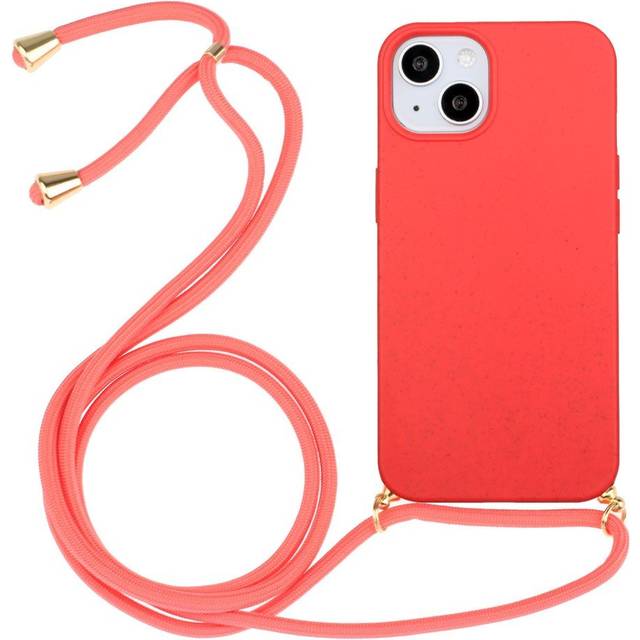 iPhone 15 Skal med Rem - Röd