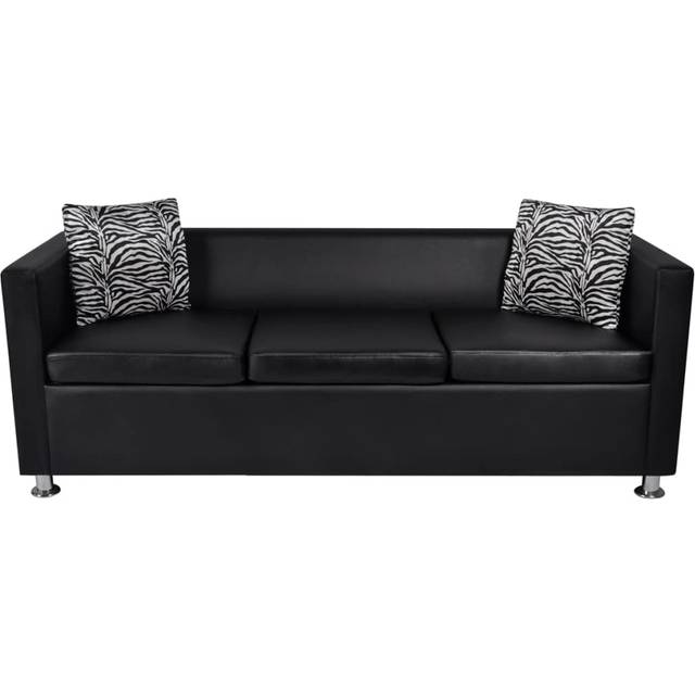 vidaXL 242208 Black Sofa 169.9cm 3 personers