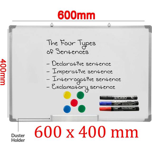 (46W) Magnetic whiteboard Small Large White Notice Board Dry Wipe Office Home School