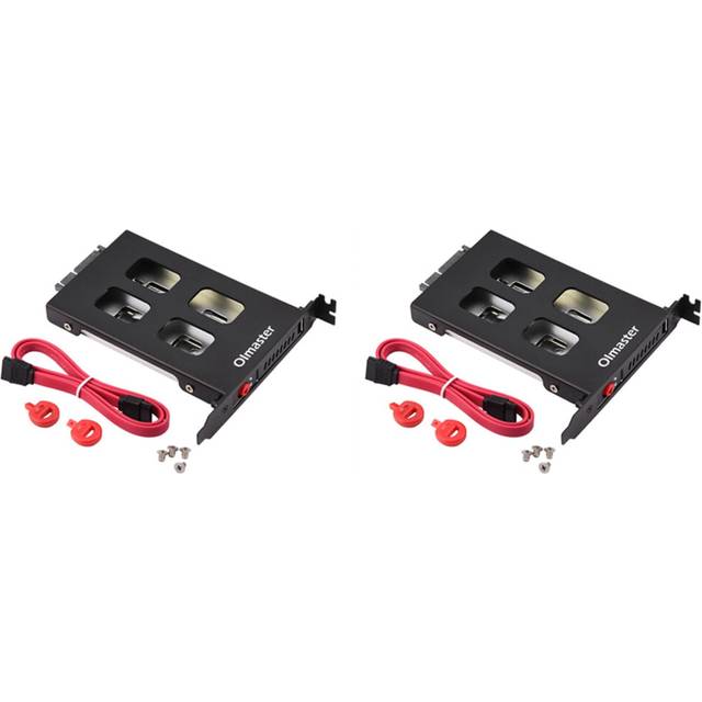 2X Pci Mobile Rack Enclosure Hard Disk Drive Case Box for 2.5 Inch Sata Hdd Adapter