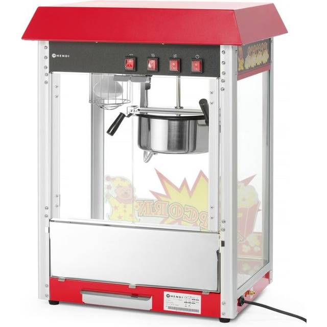 Popcornmaskine i stål 1500 W - Hendi