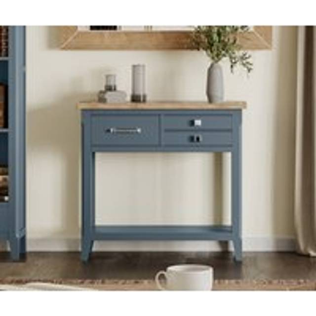 Molly and Milo London Cobalt Crest Collection - Reclaimed Small Console Table, Blue