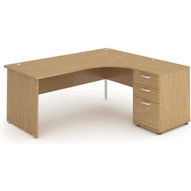 L-Shape Desk - Beech (73cmH x 160cm W x 163cmD)